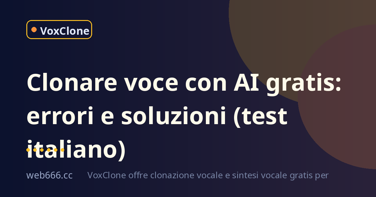 Clonare voce con AI gratis: il mio taccuino di disastri e soluzioni