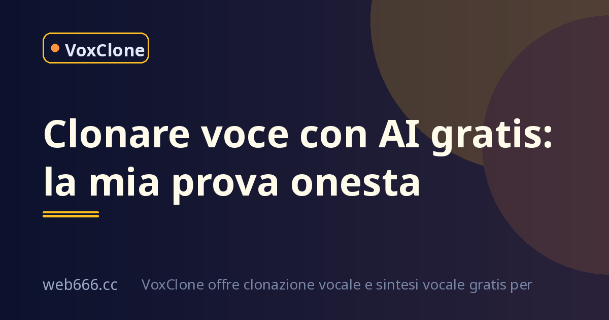 Clonare voce con AI gratis: l'ho provato e non ci credevo