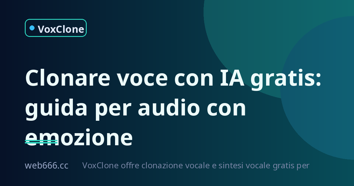 Clonare voce con IA gratis: la mia guida per un audio che non sembra letto