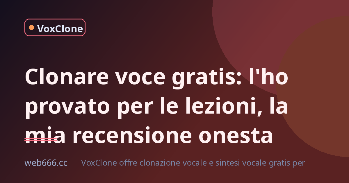 Clonare la voce gratis funziona davvero? L'ho provato con le mie lezioni e... che sorpresa